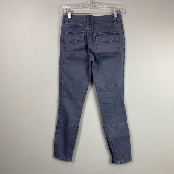 Madewell Moto Ankle Zip Pants Gray Size 24 - Picture 2 of 6